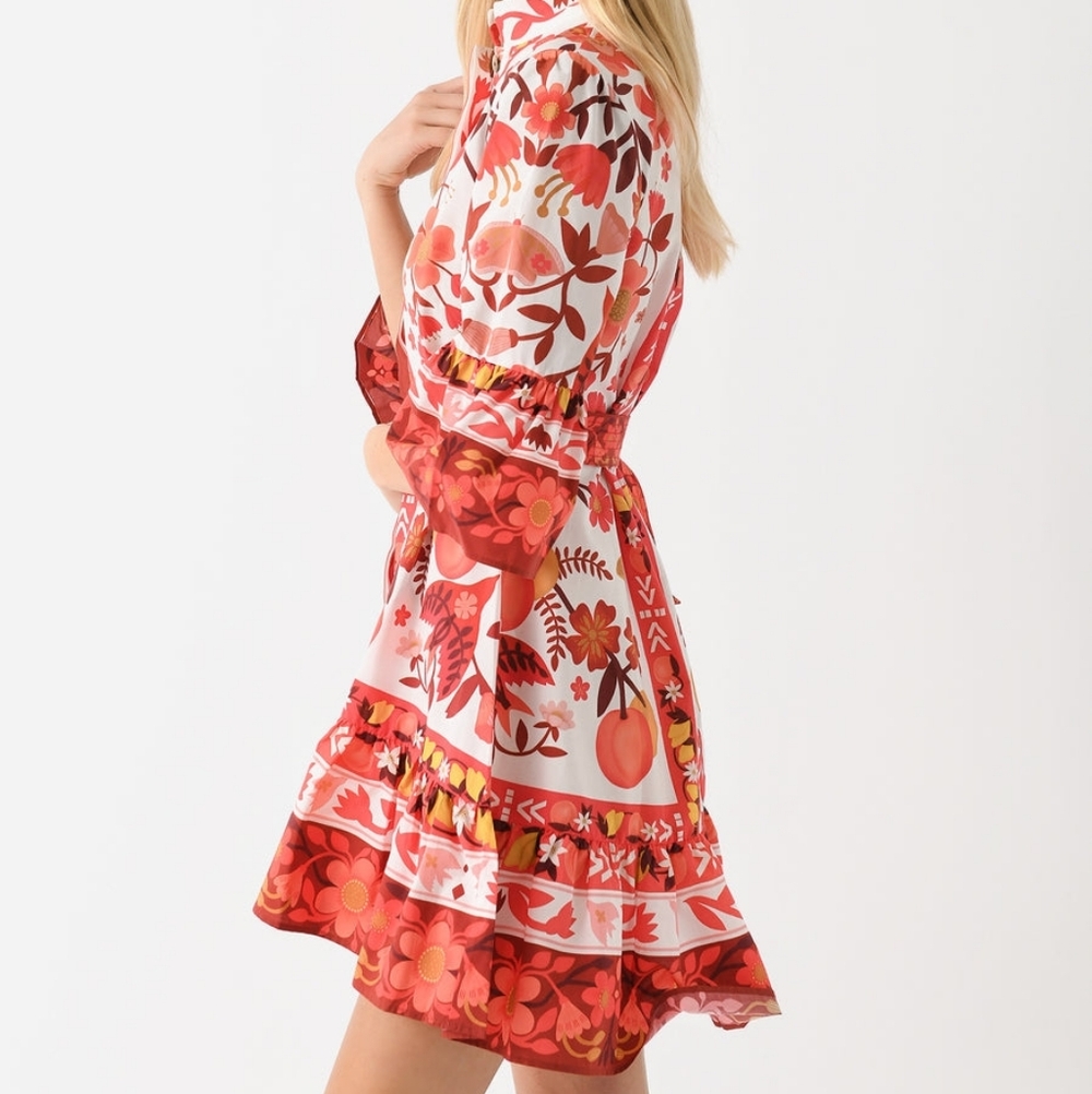 NWT FARM RIO | $210 Romantic Orchard Mini Dress (Missing Buttons) - Picture 4 of 12